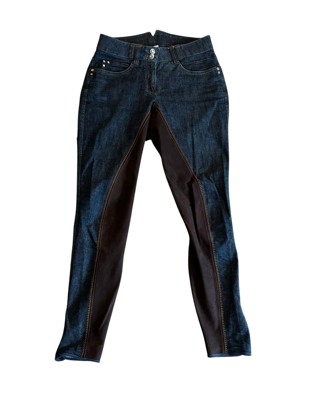 Dark Blue Women’s Jeggings with Black Inner Riding Panels